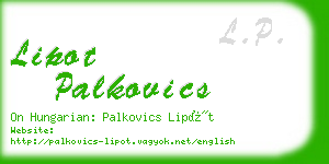 lipot palkovics business card